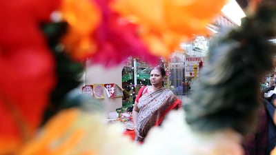 People shop during Diwali in Bur Dubai on Saturday, October 26, 2019. Chris Whiteoak / The National