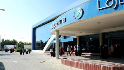 Dubai Investments sold its 66 per cent stake in pharmaceutical company Globalpharma for Dh385 million in the second quarter. Above, the Globalpharma plant in the UAE. Courtesy Globalpharma
