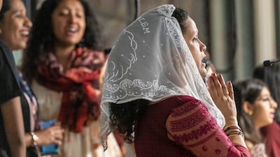 Christmas Day church services at St Mary’s Catholic church. Antonie Robertson / The National