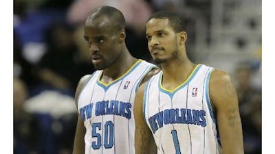 The New Orleans Hornets, Emeka Okafor and Trevor Ariza in action for them above, are facing an uncertain future with questions over their ownership and whether they will stay in the city. Patrick Semansky / AP Photo