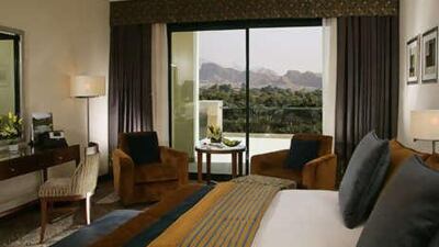The premium room at Al Ain Rotana Hotel.