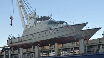 Two of the five patrol boats from the UAE that were handed over to the Seychelles Coast Guard.