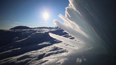 Prof Ala Aldahan of UAE University co-authored a paper about research that identified radioactive beryllium-10, associated with solar storms, in ice cores from Greenland and the Antarctic. Joe Raedle / Getty Images