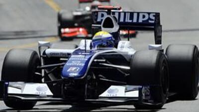 The Williams driver Nico Rosberg in action in Sunday's race at the Monaco Grand Prix.