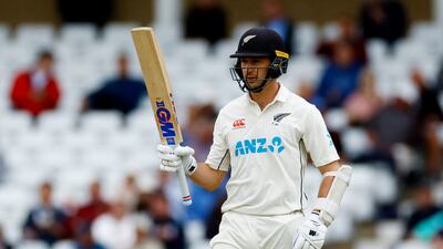 New Zealand's Will Young celebrates reaching his half century. Reuters