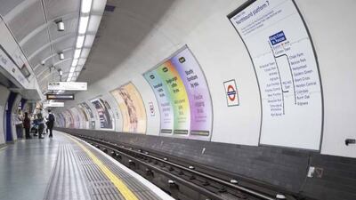 An underground railway station is emptier than usual as staff stage a national strike in London. Getty Images