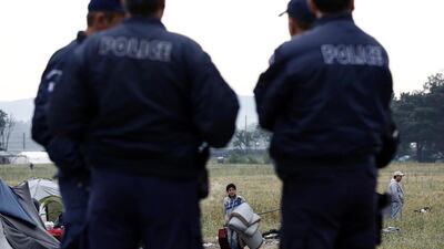 At its peak, when Macedonia shut its border in March, it housed more than 14,000, but the numbers have declined as people realised the border was shut and began accepting authorities’ offers of alternative places to stay. Yannis Kolesidis / AFP Photo