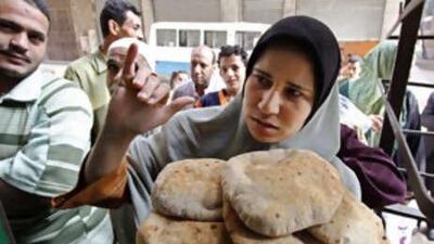 Food for thought: The global food price crisis has hit Egypt particularly hard, sparking food riot earlier this year.