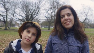 Anastasia Shlyakhtyna and her son Maksym. Photo: Theirworld