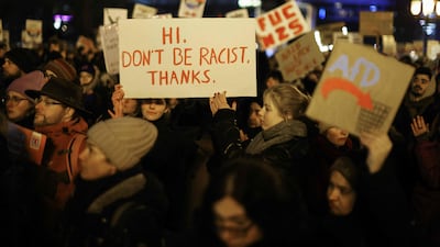 Many Germans took to the streets this week after reports of far-right discussions on deporting migrants. AFP