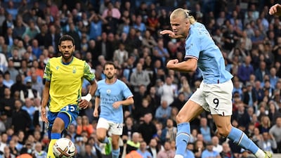 Manchester City 6 (Haaland 12', 23', 38', Cancelo 50', Alvarez 65', 87') Nottingham Forest 0: The relentless Erling Haaland scored a second hat-trick on the trot as champions City put newly-promoted Forest to the sword at the Etihad Stadium. "What Haaland wants is to win titles," said City manager Pep Guardiola. "Knowing him, he would not be happy to break records if we don't win titles." AFP