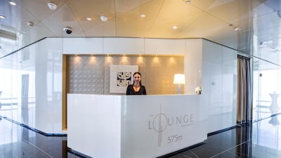 The reception of The Lounge. The high tea seating runs from 12.30pm to 4pm, the sundowners from 5.30pm to 7pm, and the evening cocktail session is from 7.30pm to midnight. Photo: Leslie Pableo for The National