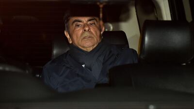 Former Nissan chairman Carlos Ghosn leaving his lawyer's office in Tokyo. Mr Ghosn was charged on April 22, 2019 with alleged financial misconduct, the fourth set of formal charges against the former auto sector tycoon. / AFP / Kazuhiro NOGI