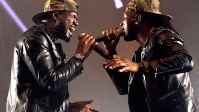 P Square perform at the Mawazine music festival in Morocco. AFP
