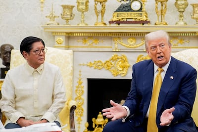 US President Donald Trump and Philippines President Ferdinand Marcos Jr. Bloomberg