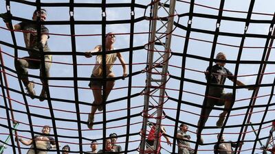 Sheikh Mohammed bin Rashid attended the second Spartan Race to be held in Dubai on Friday at Jebel Ali racecourse.