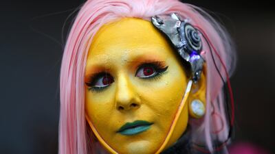 An attendee named Miss Mayhem arrives at Comic Con International in San Diego. Mike Blake / Reuters
