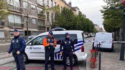 Police cordon the area after a police operation in Schaerbeek near Brussels, Belgium October 17, 2023. REUTERS / Bart Biesemans