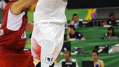 Spain's Serge Ibaka throws down a dunk against Egypt on Sunday at the Fiba World Cup. Jorge Guerrero / AFP / August 31, 2014