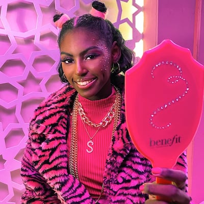 Shadad also stars in the GirlGang! video. Courtesy Benefit Cosmetics.