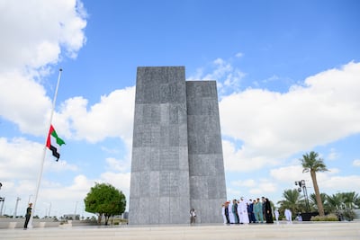 Wahat Al Karama, meaning Oasis of Dignity, opened in 2016 to honour Emirati servicemen and others who sacrificed their lives for the nation. Photo: UAE Presidential Court