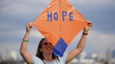 The kites are made with bright tissue paper and bamboo sticks, as they were in Afghanistan