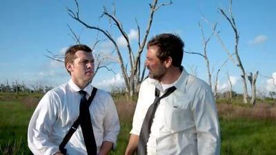 Sam Worthington, left, and Jeffrey Dean Morgan in Texas Killing Fields. Courtesy Anchor Bay