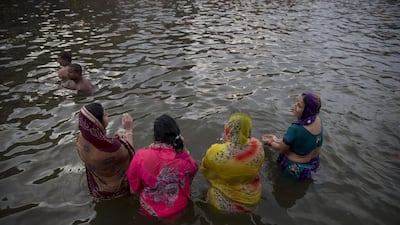 Wednesday marked the first day of bathing for those attending this year’s festival on the banks of the Godavari River in Maharashtra state.