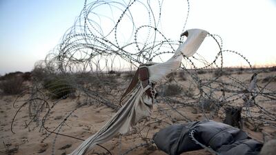 Clothing from African asylum seekers along the Egyptian border. It is hoped peace will stem the tide of Eritreans fleeing their homes. Sipa