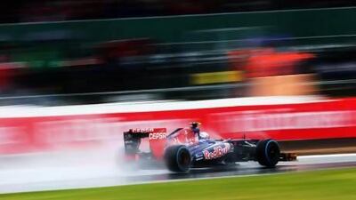 Daniel Ricciardo was fastest in first practice for the British Grand Prix in his Toro Rosso.