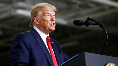 US President Donald Trump was lambasted on Friday for invoking George Floyd when discussing jobs figures. AP