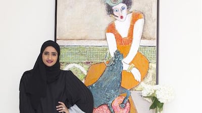 The Emirati designer Hessa Al Falasi at her home in Dubai. Rebecca Rees for The National