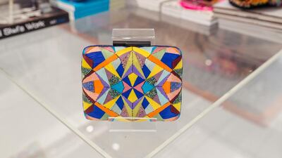 Even the interiors of Samudio’s beautiful box clutches are crafted from sustainable materials, such as plastics that were once used for plumbing tubes. Alex Atack for The National