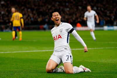 Son Heung-Min has scored five goals in his past three games for Tottenham Hotspur. Ian Kington / AFP Photo