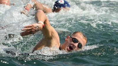 Ferry Weertman of Netherlands competes in the Men's 10km Marathon Swim on Day 11 of the Rio 2016 Olympic Games at Fort Copacabana on August 16, 2016 in Rio de Janeiro, Brazil. Quinn Rooney / Getty Images