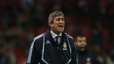 The Real Madrid coach Manuel Pellegrini vents his frustration on Saturday.
