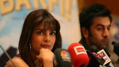 Priyanka Chopra and Ranbir Kapoor promoted the film Barfi in Dubai yesterday. Pawan Singh / The National