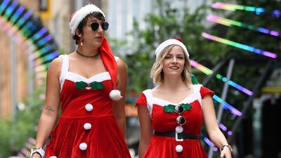 Shoppers are seen during the Christmas trade period in central Sydney, New South Wales, Australia. EPA