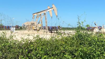 Oil pumps in Texas, US. Liberty is growing its presence within the fracking business that is severely shrinking. Reuters