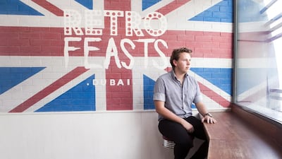 Luke Thomas is the chef behind Dubai diner Retro Feasts on The Beach, Jumeirah Beach Residence. Reem Mohammed / The National