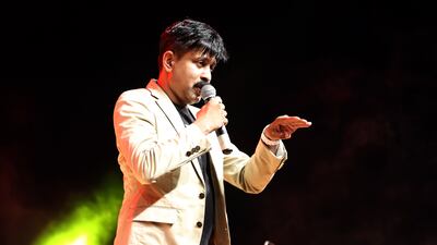 Rony Joseph speaks to the audience.