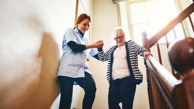 LinkedIn's research found that last year, 68 per cent of those hired as home health aides were women. Getty Images