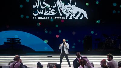 Influencer, author and researcher Dr Khaled Ghattas takes to the stage