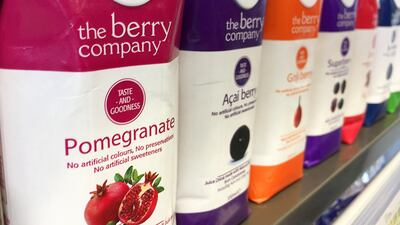 A variety of juice drinks manufactured by The Berry Company are popular in the UAE James O'Hara / The National