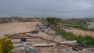 The remains of Mr Ifranji's equestrian centre