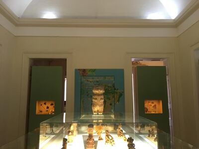 Pieces on display at the National Museum in Rio de Janeiro, before the fire. AFP