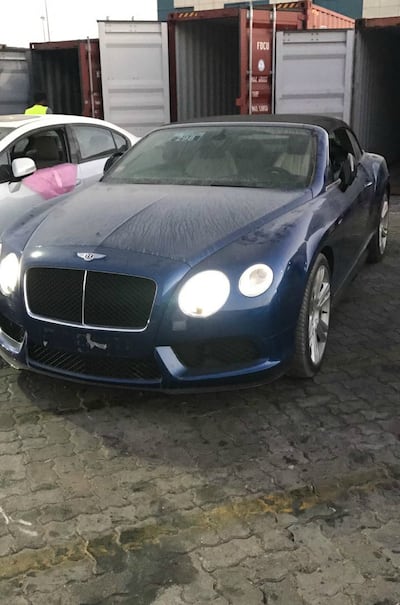 Gangs involved in stealing 46 luxury cars worth Dh11 million have been arrested by Dubai Police. Courtesy Dubai Police