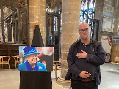 Robert Cunliffe has paid his respects to the queen at Wakefield Cathedral. Photo: Nicky Harley /The National