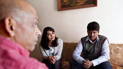 Deepak Puri (left), who lives in San Francisco, visits his elderly parents in New Delhi. He has organised carers to look after his ageing parents through Epoch Eldercare founded by entrepreneur Kabir Chadha.