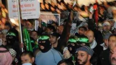 A demonstration organised by the Salafi Party in solidarity with the Palestinians.